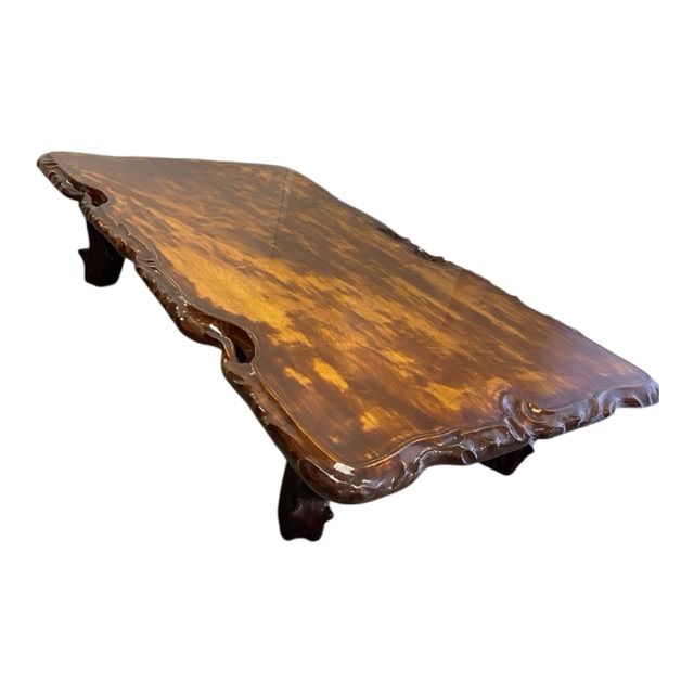 座卓一枚板　（発送不可　引取り限定） 配送不可、現地引取のみ、リユース品】天然木 無垢材 一枚板 座卓 座敷