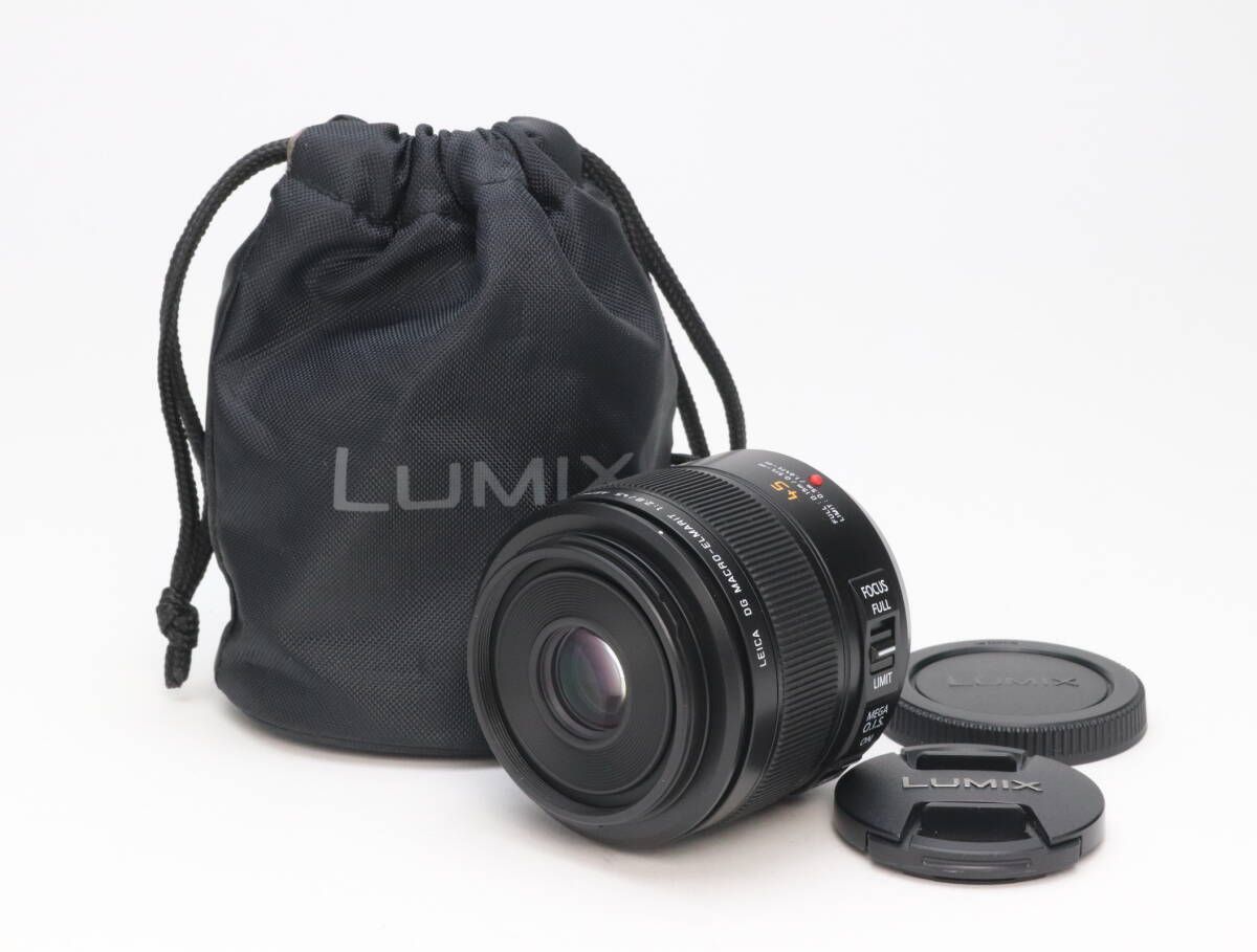 AA 上品 Panasonic パナソニック LEICA DG MACRO ELMARIT 45 mm F 2 8 ASPH MEGA O I S H ES 045 ブラック 初期不良 対応 111 194