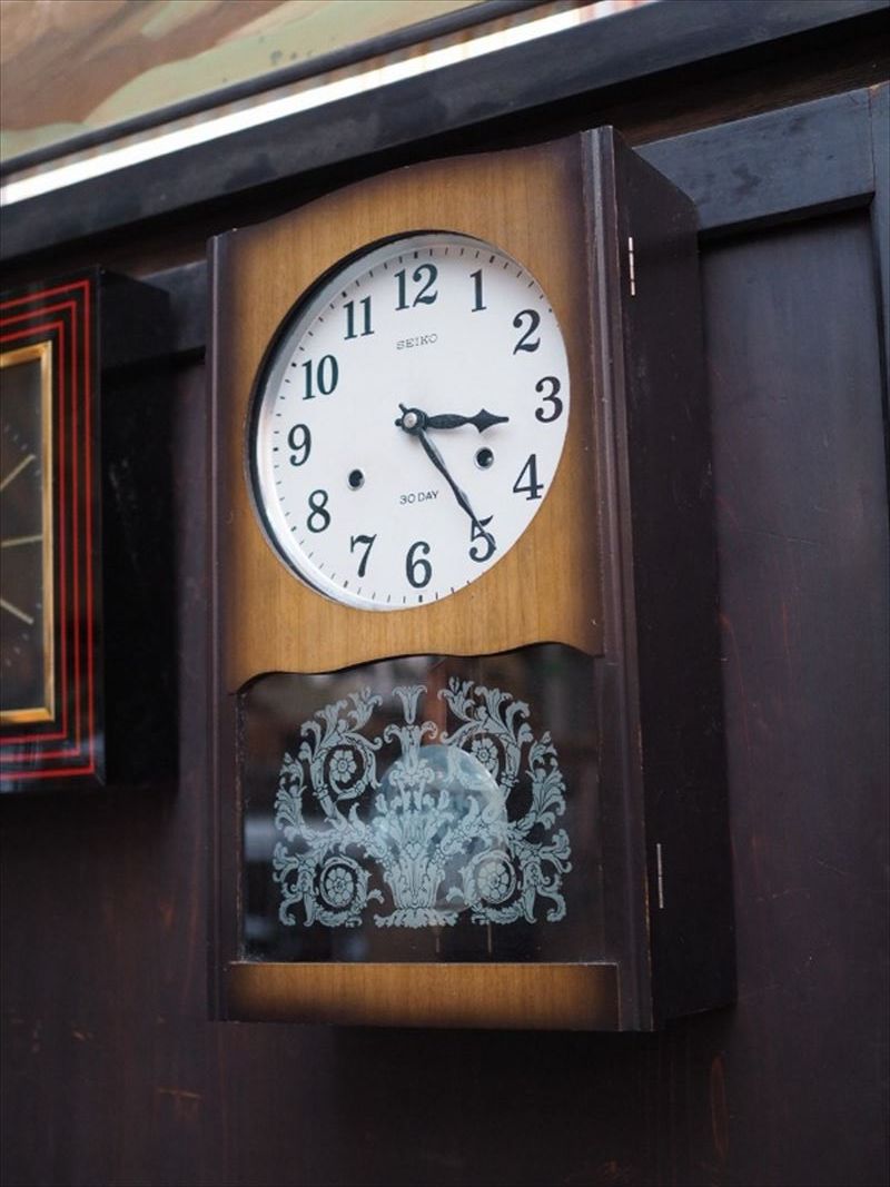 昭和レトロSEIKO 30日巻柱時計 昭和中期 古録展 品番C 3072