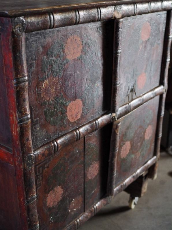 骨董品元の時代のことを品 中国骨董家具 アンティークな戸棚 清時代? 古録展 送料無料 中古 品番