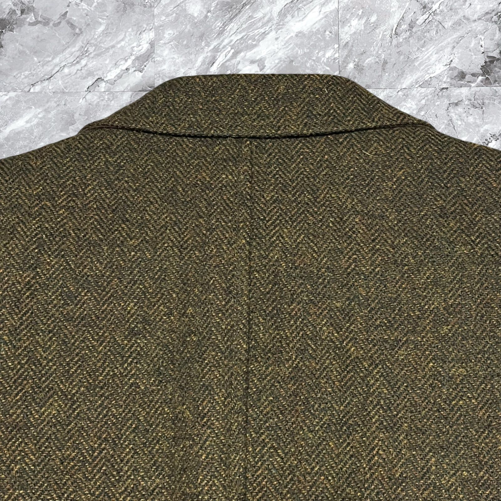 新品タグ付　BEAMS テーラードジャケット　ヘリンボーン　エルボーパッチ　S 極美品 TEIJIN テイジン テーラードジャケット ヘリンボーン クルミ