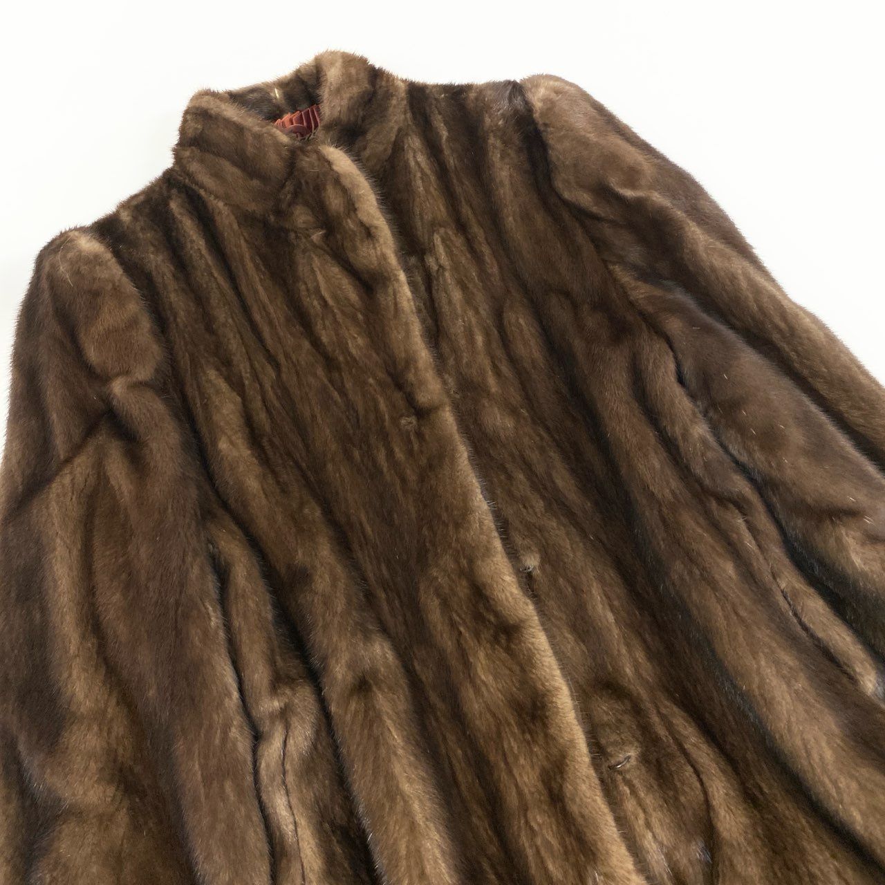 54L4 SAGA MINK サガミンク 銀サガ デミバフミンク 超ロングコート 丈