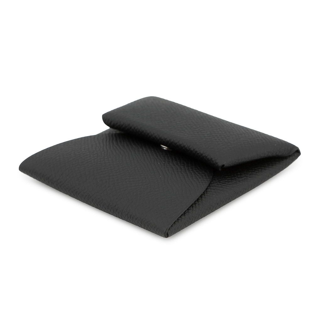 エルメス コインケース バスティア ブラック/シルバー金具 エプソン B