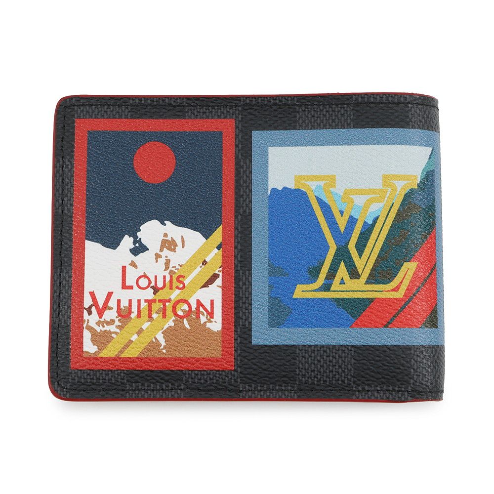 ルイヴィトン 二つ折り財布 ダミエグラフィット ポルトフォイユ