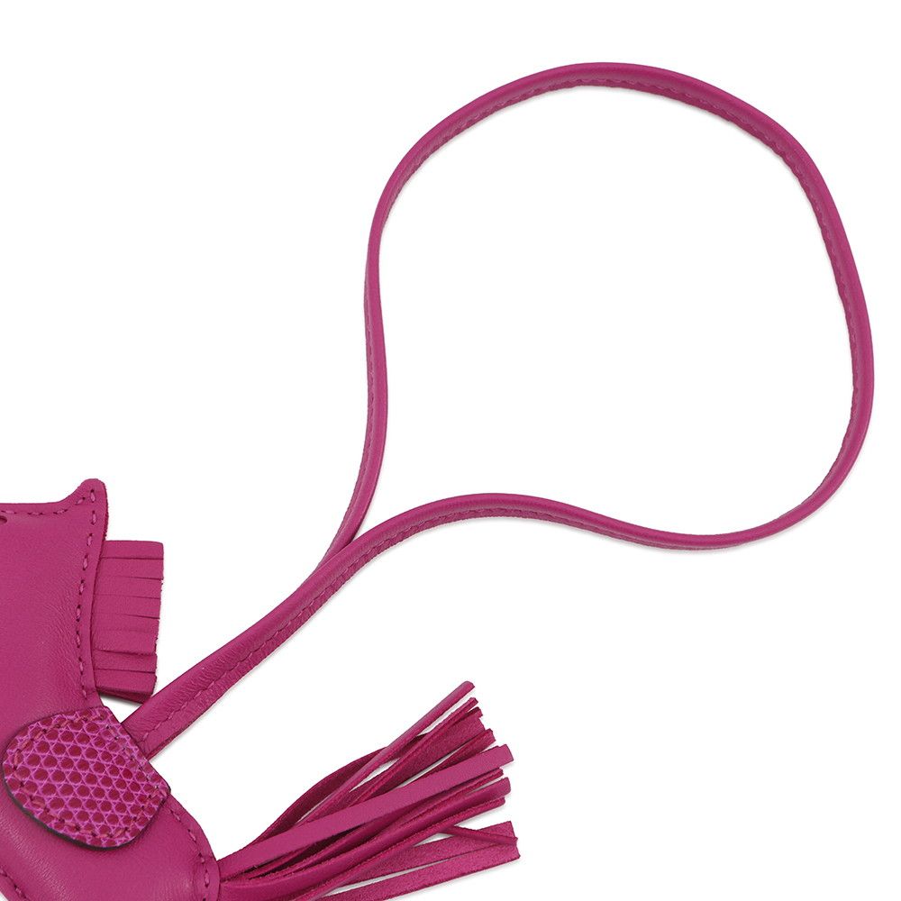 エルメス バッグチャーム ロデオ PM タッチ ローズパープル ラムスキン