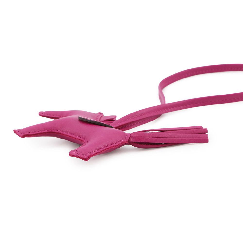 エルメス バッグチャーム ロデオ PM タッチ ローズパープル ラムスキン