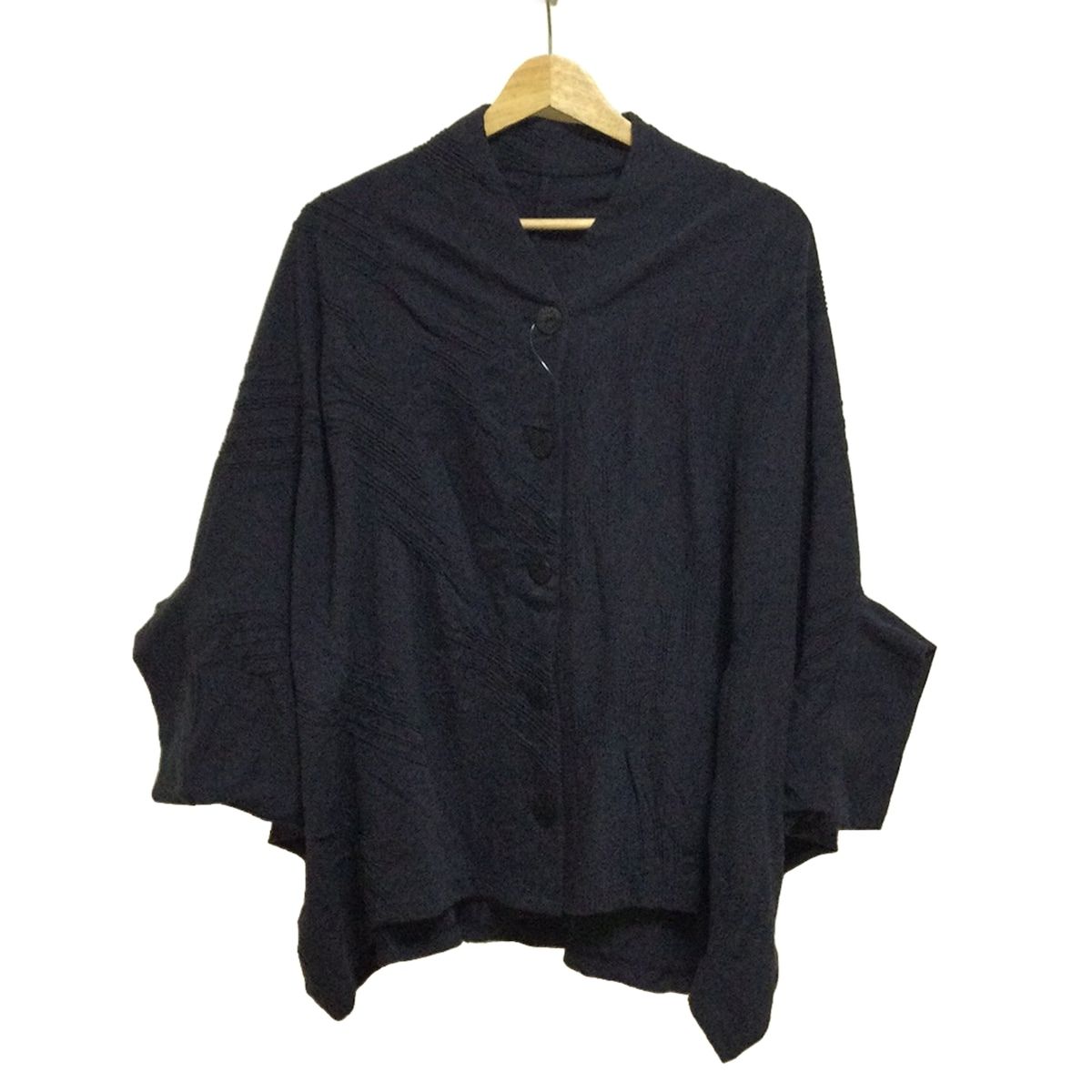 慈雨 センソユニコ　ロングカーディガン　幾何学柄 ストレッチ　変形　近年 慈雨(ジウ/センソユニコ) カーディガン サイズ40 M レディース美品