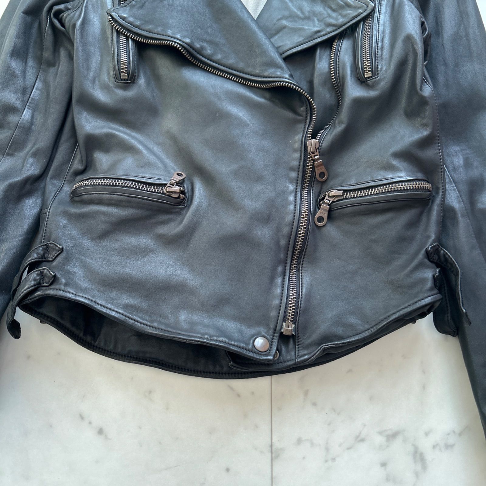 Sisii シシ 牛革 本革 レザージャケット ダブルライダースジャケット