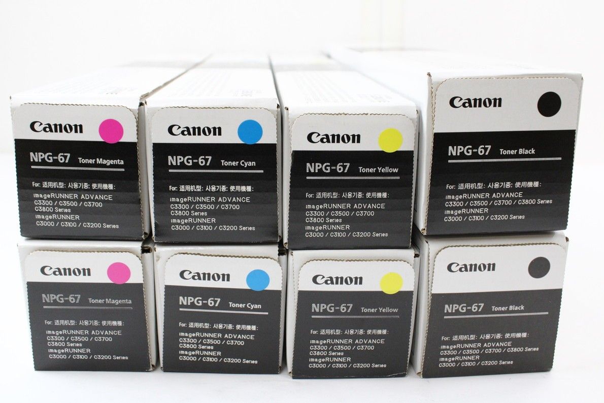 CANON トナー NPG 67 8本 シアン マゼンタ イエロー ブラック 各2 キャノン L 44 byebye