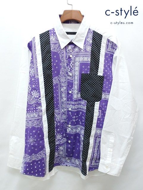 I681 [人気] SOPHNET. ソフネット バンダナシャツ XL マルチカラー