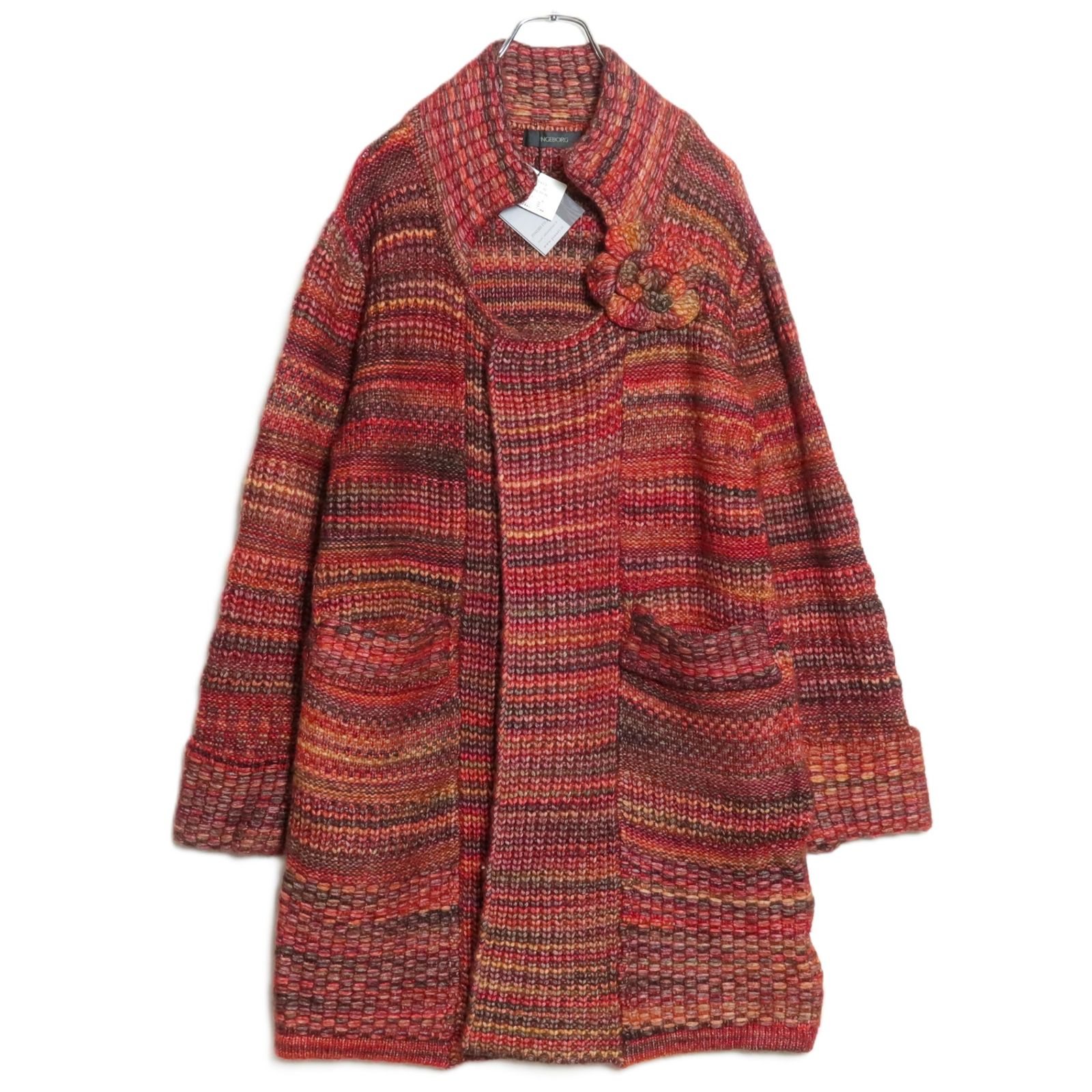 インゲボルグ ♡ ウールフランネルコート赤 インゲボルグ ♡ ウールフランネルコート赤 INGEBORG(インゲボルグ