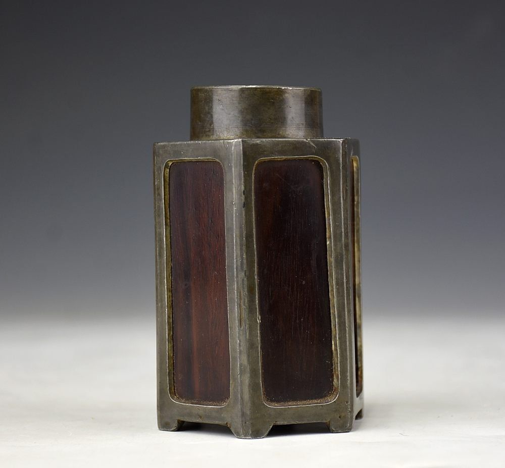 蔵A5690】煎茶道具 唐物 古錫紫檀張茶入 - メルカリ