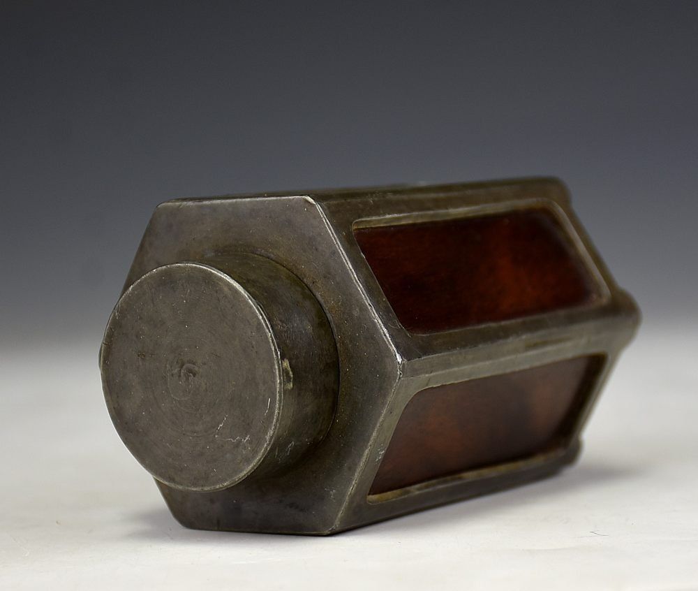 蔵A5690】煎茶道具 唐物 古錫紫檀張茶入 - メルカリ