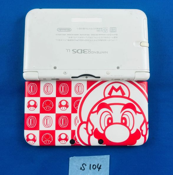 ∞S104【限定デザイン】Nintendo 3DSLL マリオホワイト 本体のみ 携帯 