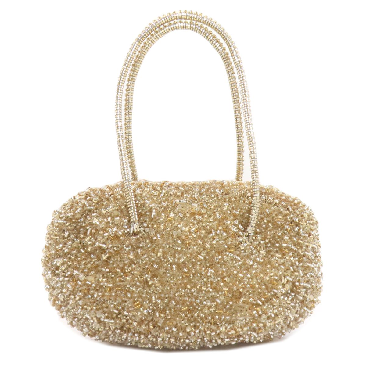 ANTEPRIMA ゴールドビーズハンドバッグ ANTEPRIMA アンテプリマ ワイヤーバッグ ビーズ ハンドバッグ PVC