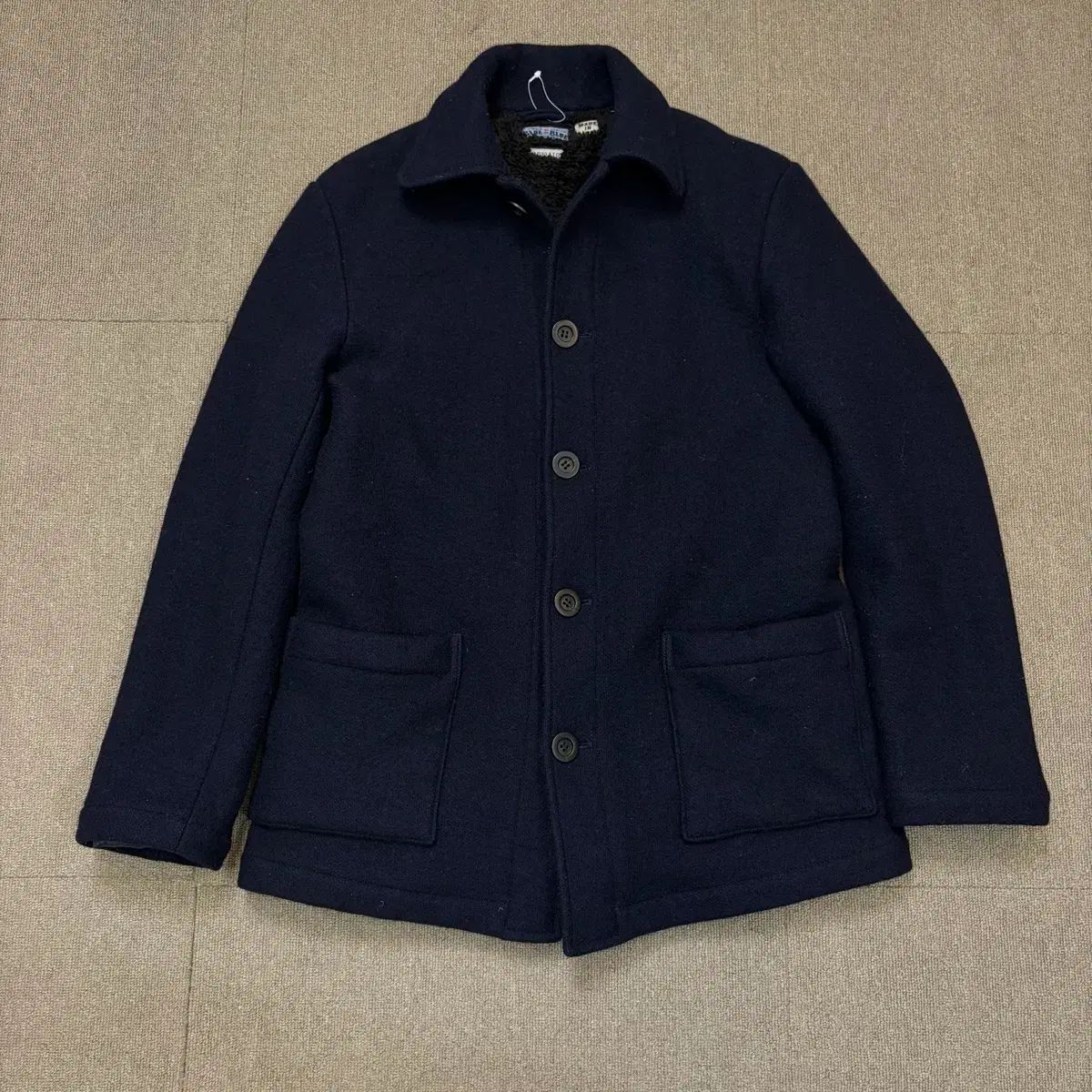 ブルー ジャパン シアリング ウールコート ジャケット