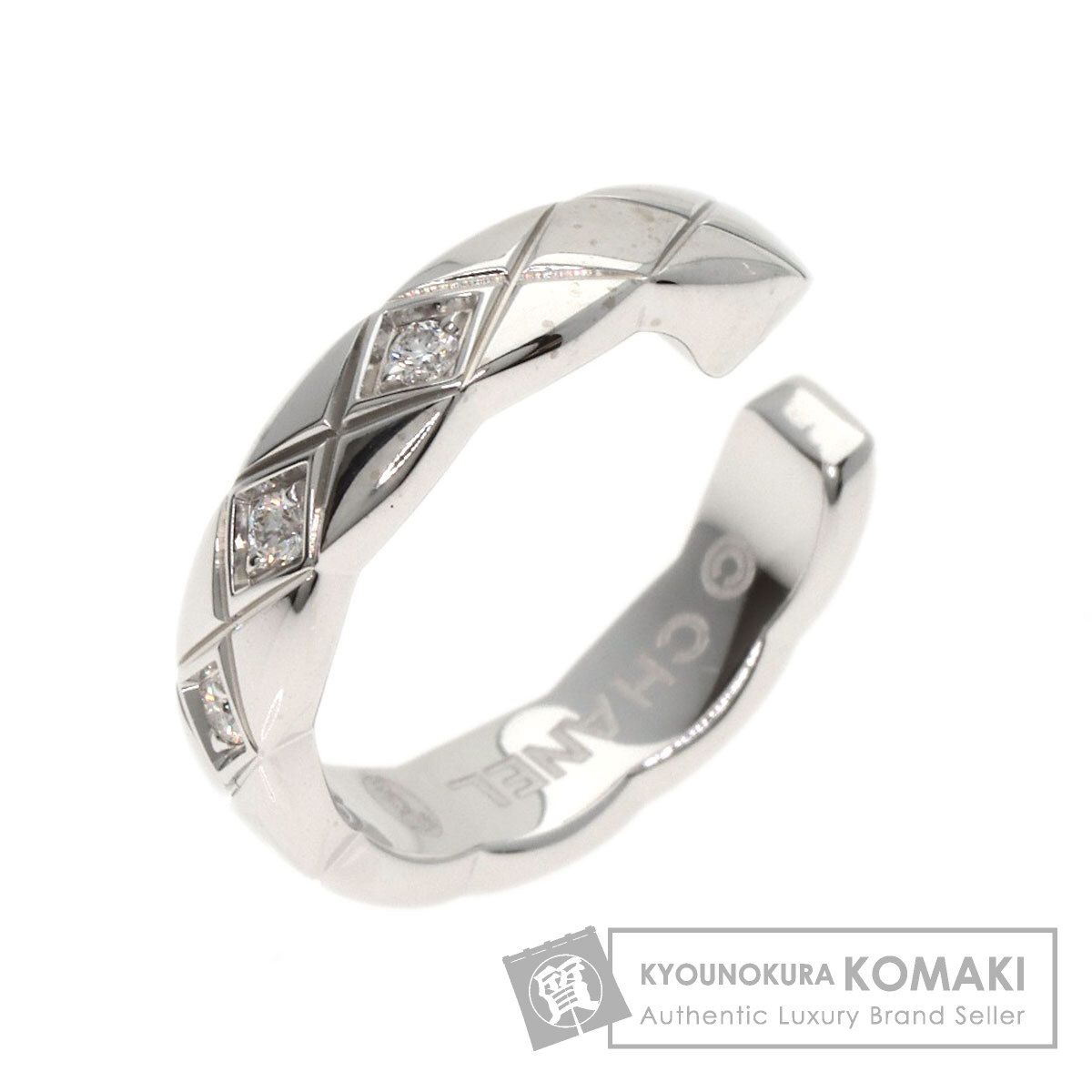 CHANEL シャネル ココ クラッシュ ダイヤモンド イヤーカフ イヤリング K 18 WG レディース