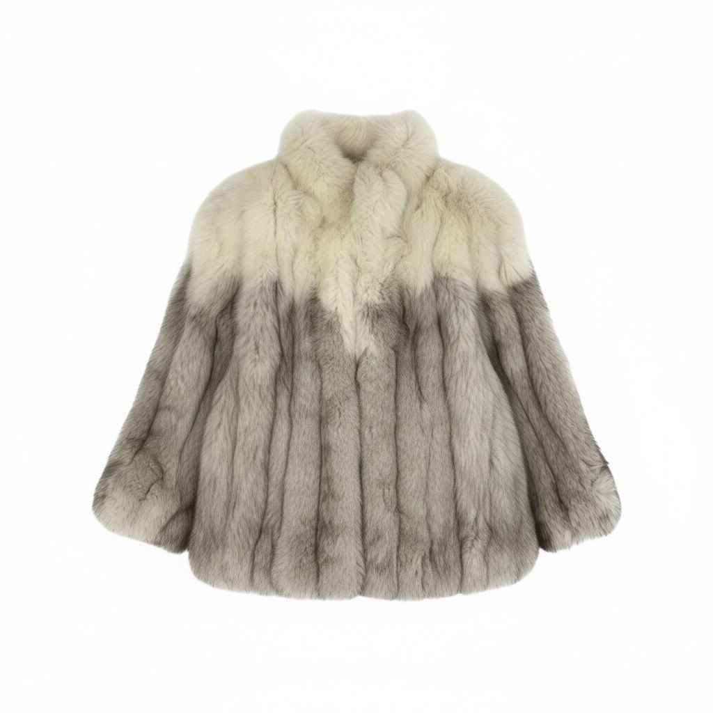 毛皮 SAGA FOX サガフォックス セミロング 肉厚 ブルーフォックス 13 54L4 JINDO SAGA FOX サガフォックス 銀サガ ブルーフォックス