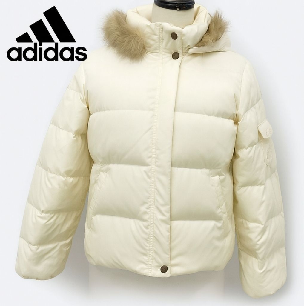adidas アディダス レディース ダウンジャケット ファー付き ホワイト 