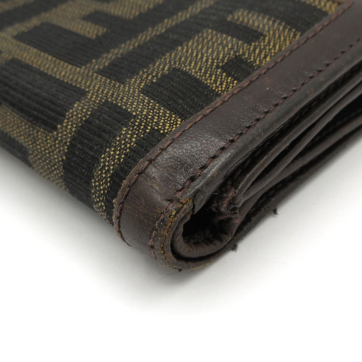 FENDI(フェンディ) 3つ折り財布 - ブラウン×黒×マルチ ズッカ柄 レザー