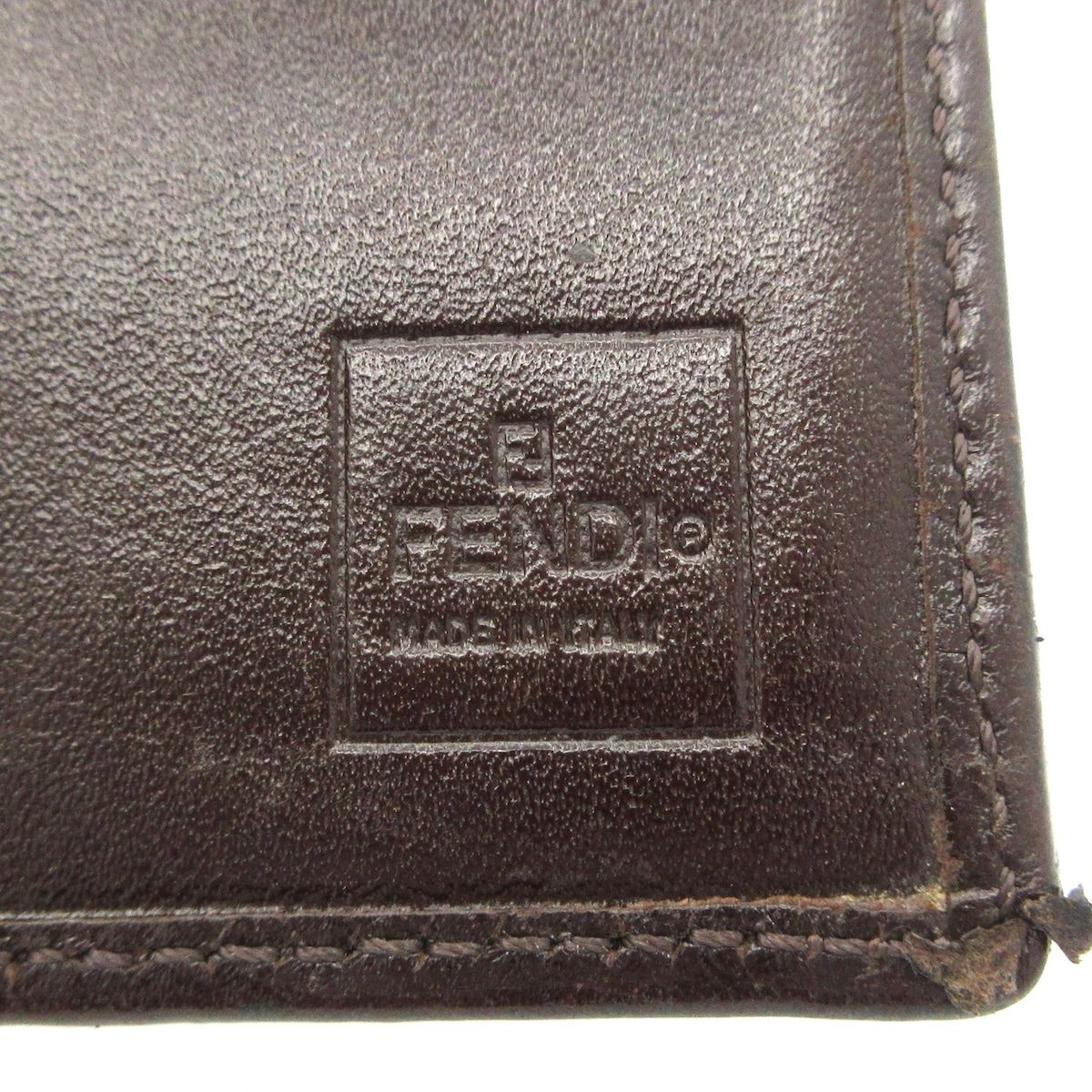 FENDI(フェンディ) 3つ折り財布 - ブラウン×黒×マルチ ズッカ柄 レザー