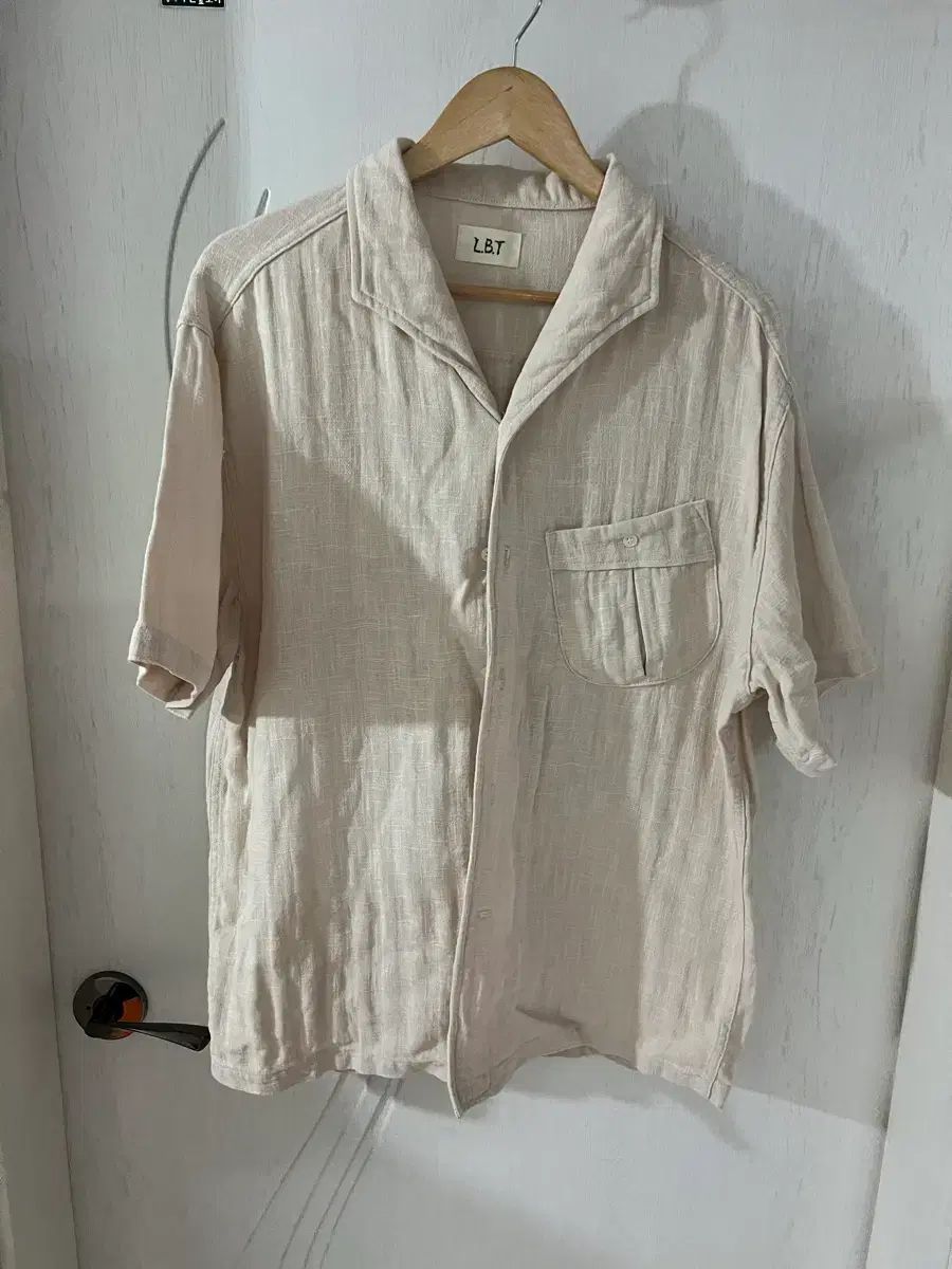 リネン シャツ アイボリー セットアップ