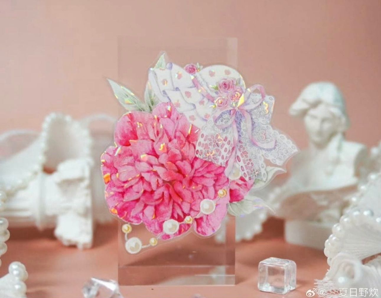 贝壳光 6cm×10m 芬芳织语 海外マスキングテープ 海外マステ 花