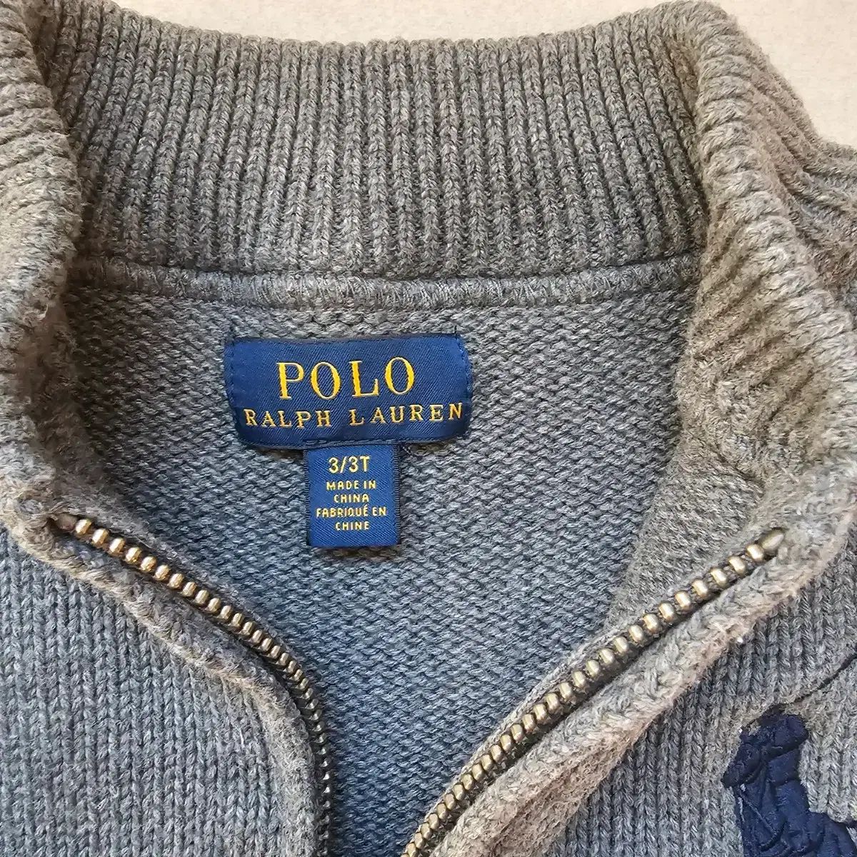 ポロ キッズ ニット ジップアップ キルティングジャケット ダウン 3 T 4