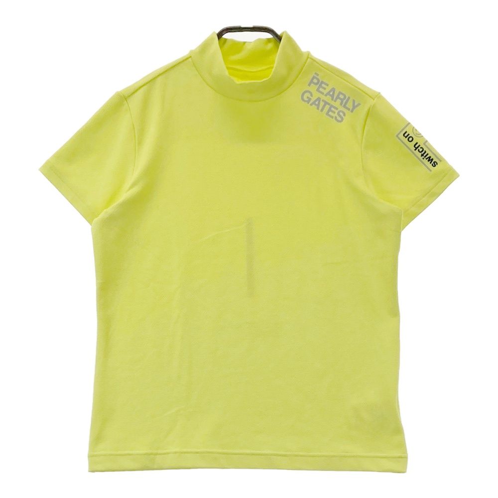 サイズ 2 PEARLY GATES パーリーゲイツ 半袖ハイネックTシャツ グリーン系 ゴルフウェア レディース ストスト