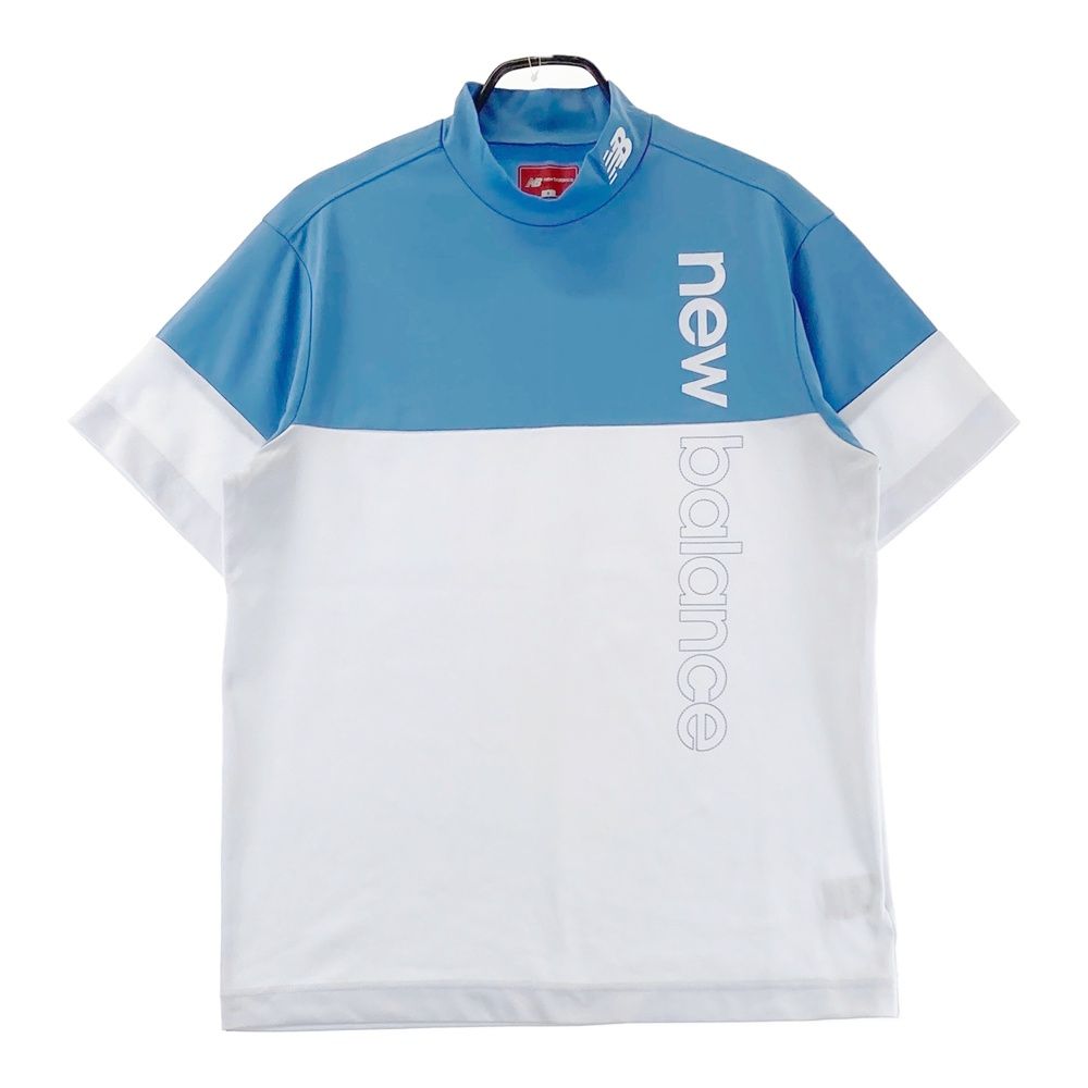 サイズ 6 BALANCE GOLF ニュー ンス モデル モックネック 半袖Tシャツ ブルー系 ゴルフウェア メンズ ストスト