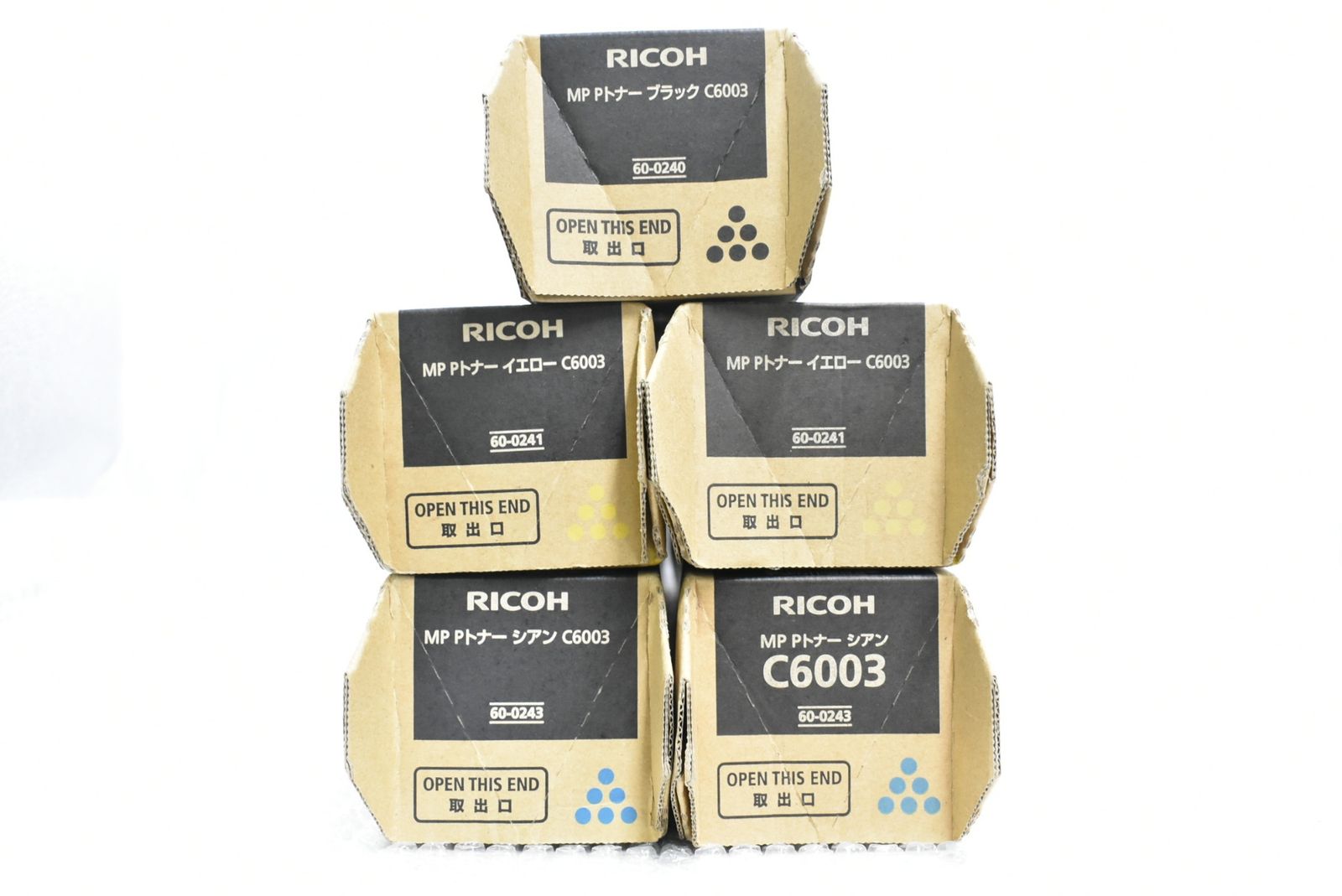 RICOH トナー C 6003 5本 シアン イエロー ブラック リコー D N 095 byebye