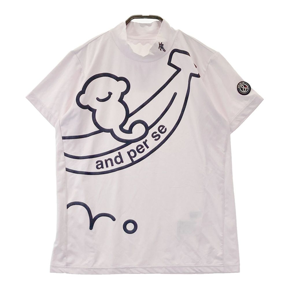 サイズ：L AND PER SE アンパスィ 2025年 半袖モックネックTシャツ