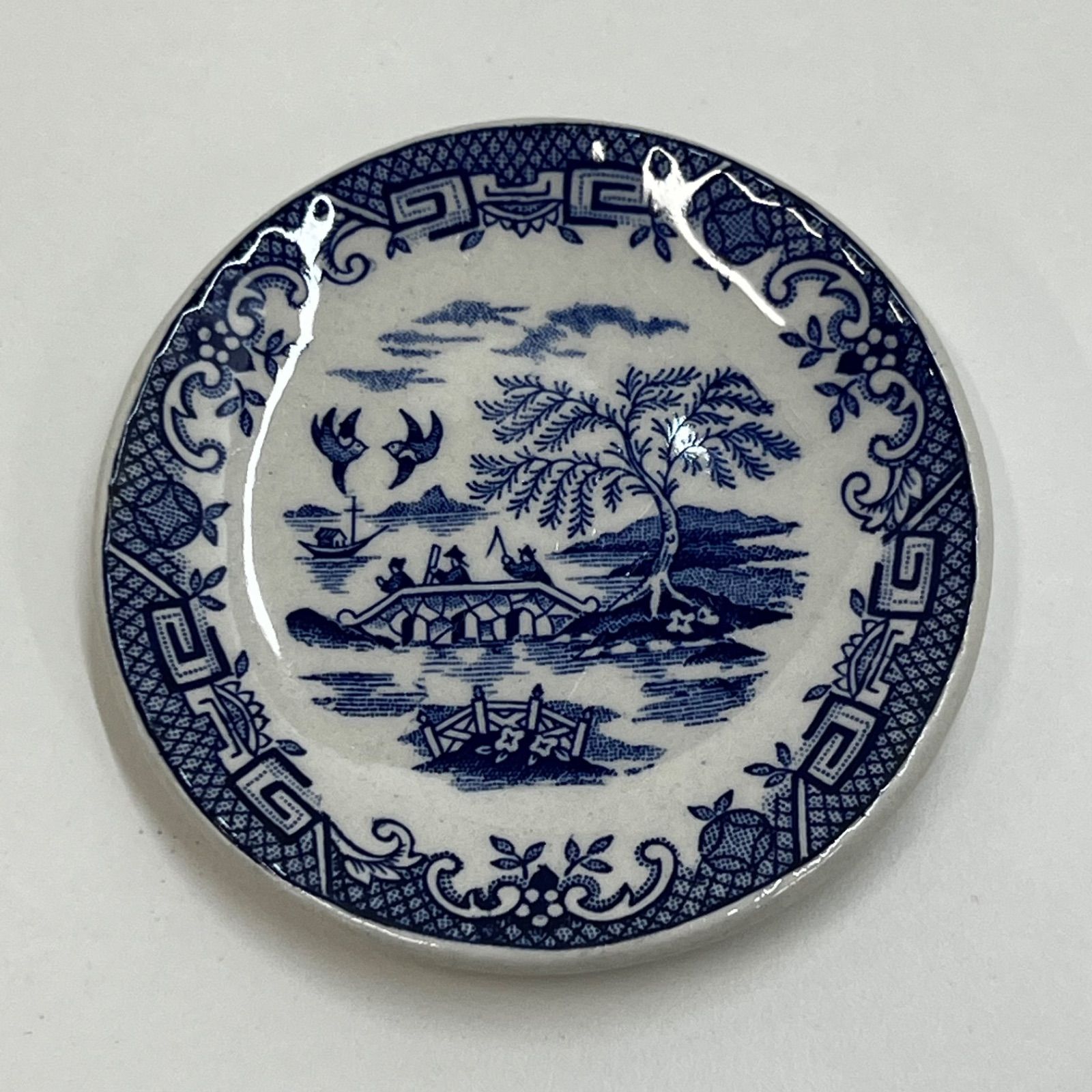 3-000225】 Harrods BY OBJETS D'ART ハロッズ ミニチュア 食器 青