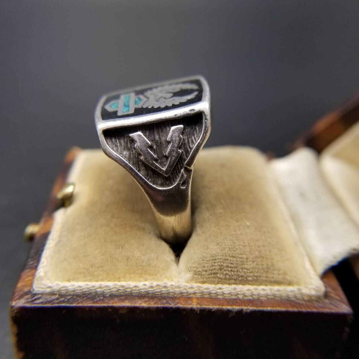 80's頃 イーグル紋章 シルエット 925 シルバー ヴィンテージ