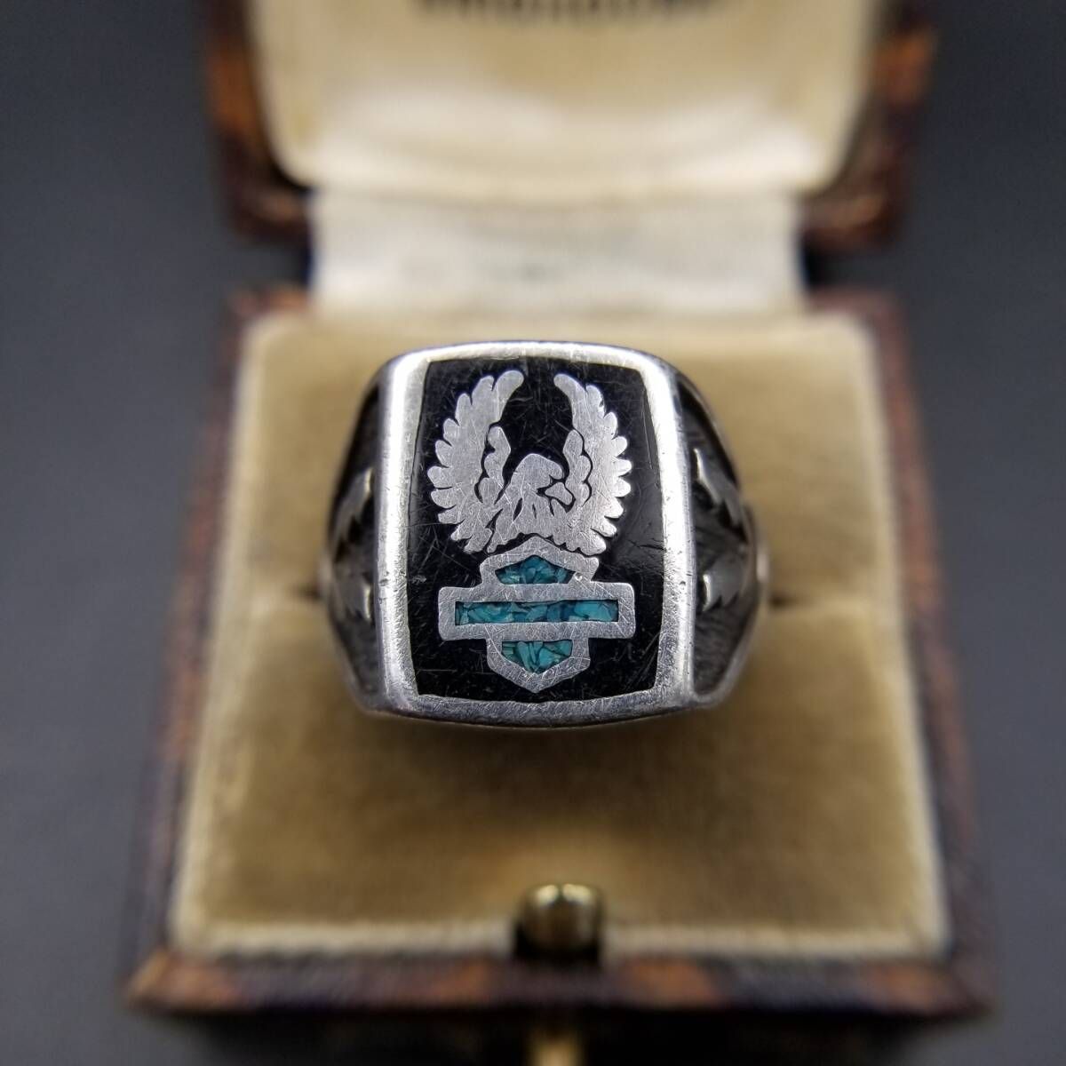 80's頃 イーグル紋章 シルエット 925 シルバー ヴィンテージ