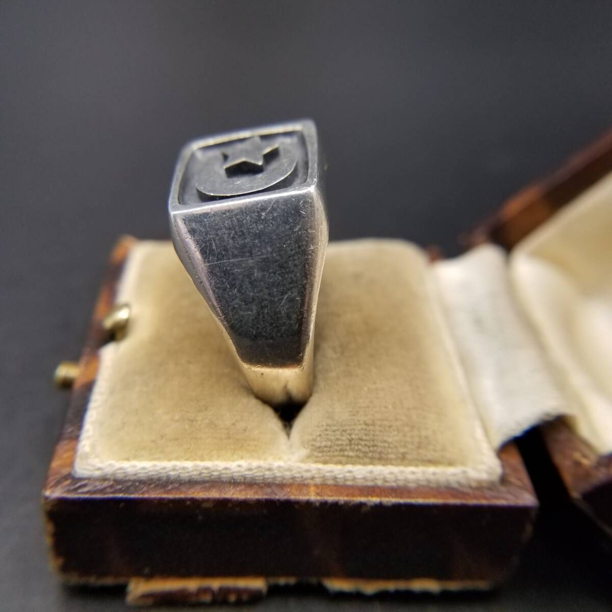 メキシコ 925 シルバー 三日月と星 ヴィンテージ シグネット リング