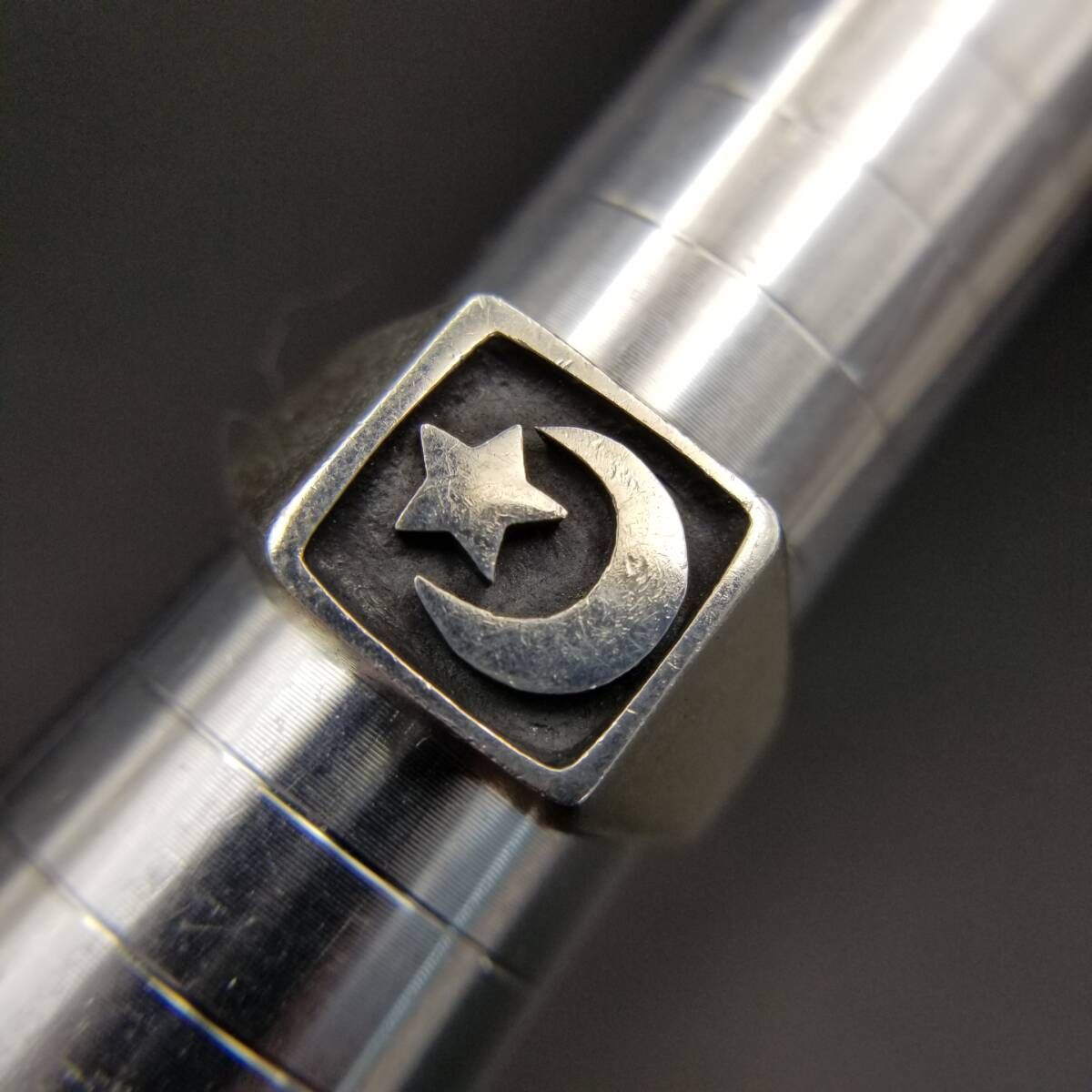 メキシコ 925 シルバー 三日月と星 ヴィンテージ シグネット リング