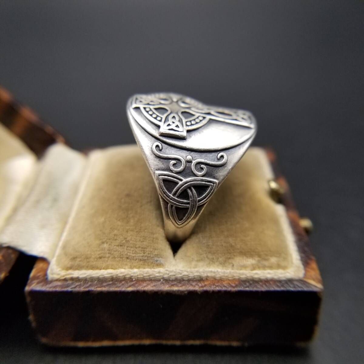 90s ヴィンテージ ハンドメイド シルバー925 ケルトノット バングル