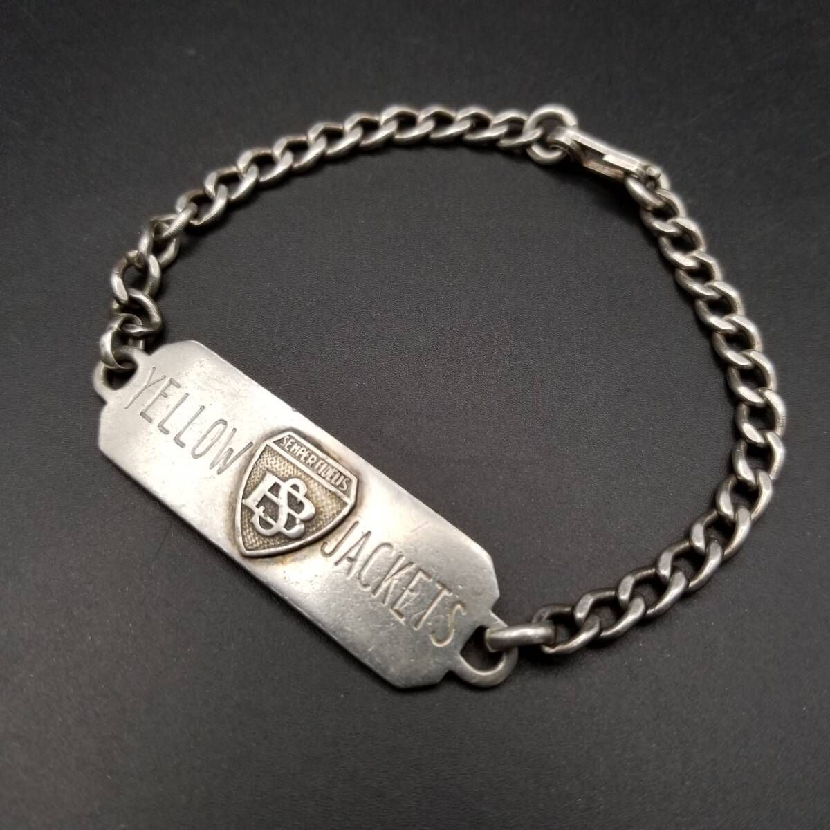 WWII期 Semper Fidelis US Mrines モットー IDタグ 925 シルバー