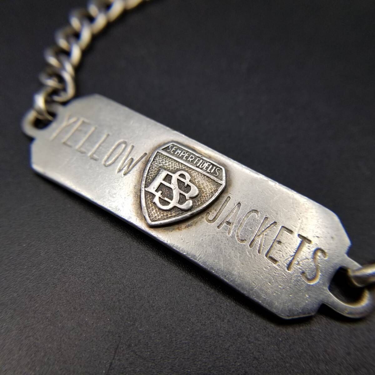 WWII期 Semper Fidelis US Mrines モットー IDタグ 925 シルバー