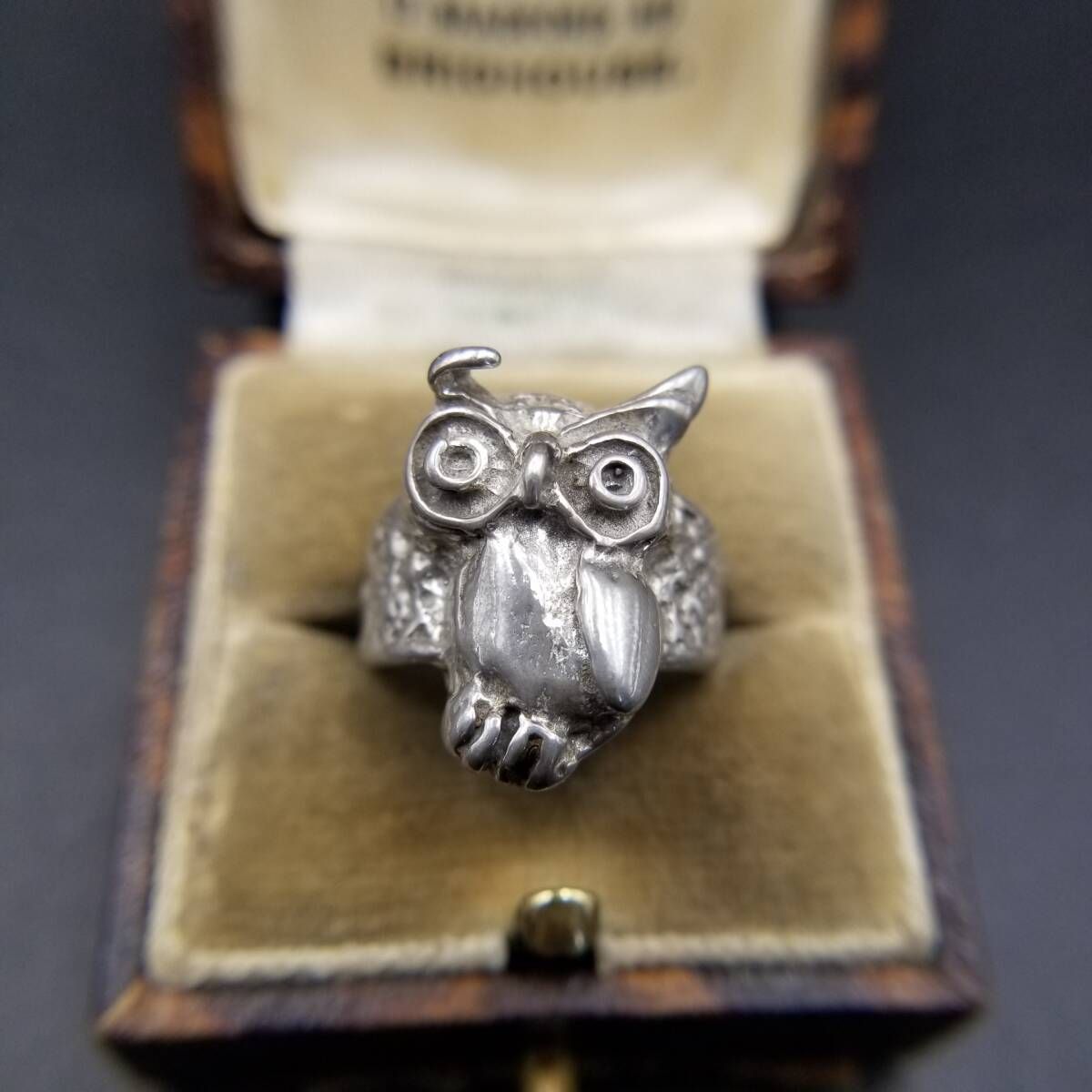 大きな目のフクロウ ミミズク 925 シルバー ヴィンテージ バード