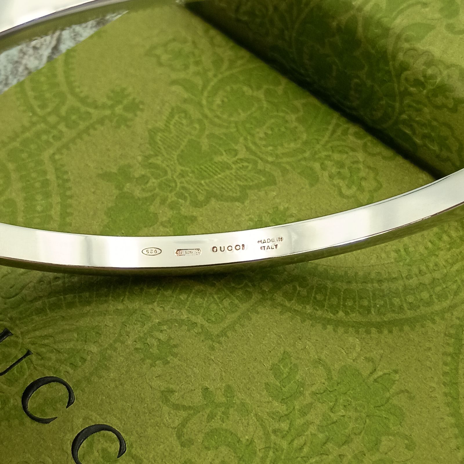 GUCCI グッチ バングル ブレスレット レディース シルバー925 オールド