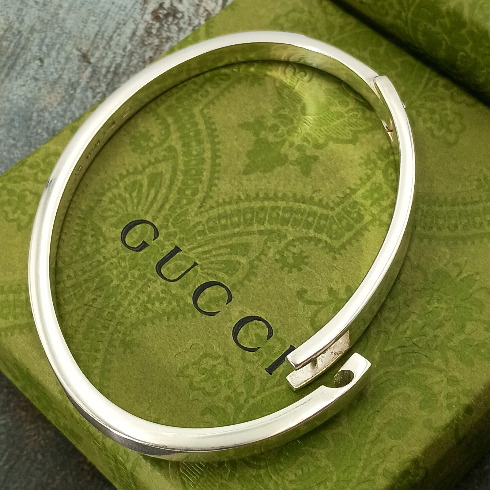 GUCCI グッチ バングル ブレスレット レディース シルバー925 オールド