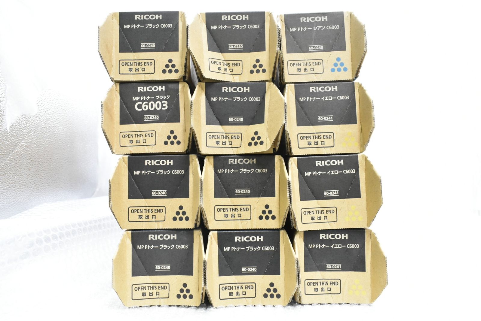 RICOH トナー C 6003 12本 シアン イエロー ブラック リコー D N 16 byebye