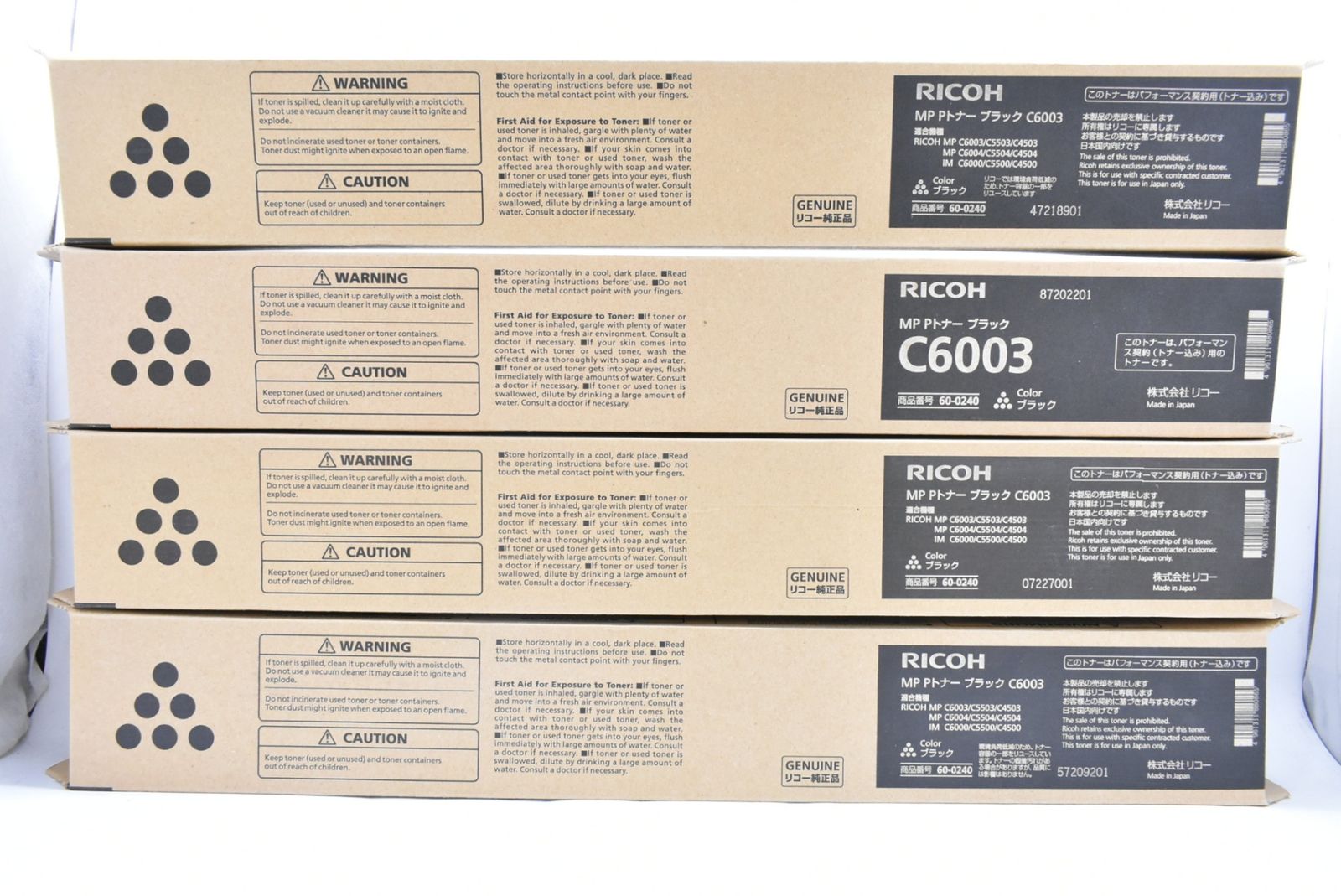 RICOH トナー C 6003 12本 シアン イエロー ブラック リコー -D-N 16-byebye