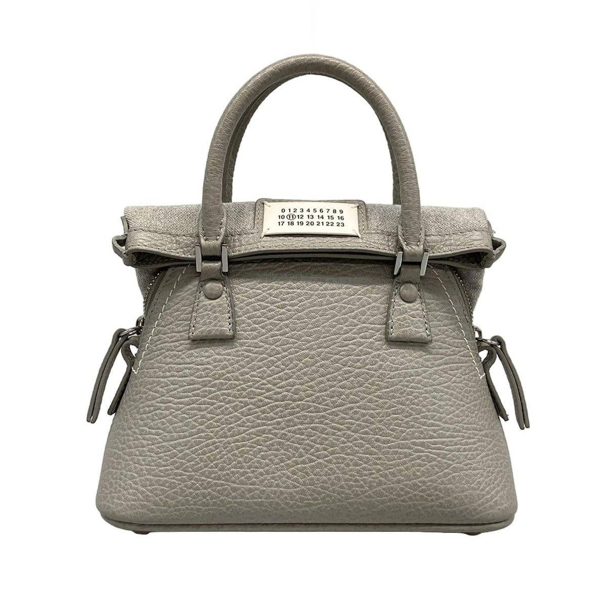 Maison Margiela メゾンマルジェラ ハンドバッグ 5 AC マイクロ グレー レザー