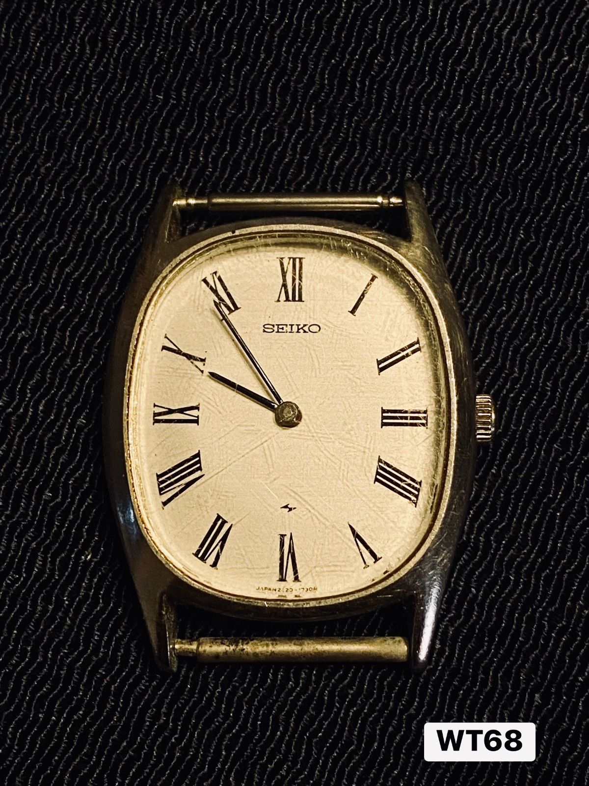 時計 稼働品 SEIKO セイコー シャリオ 2220-7260 メンズ 手巻き アナログ 腕時計 シルバー ケースのみ WT 68