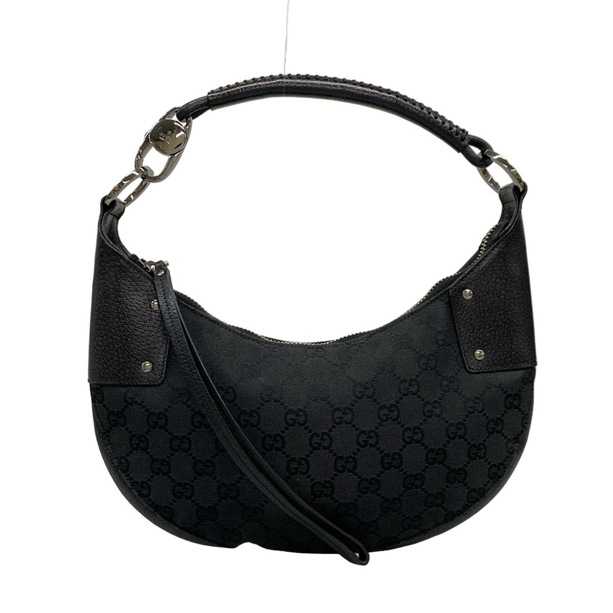 GUCCI グッチ ハンドバッグ GG柄 115004 黒 レザー