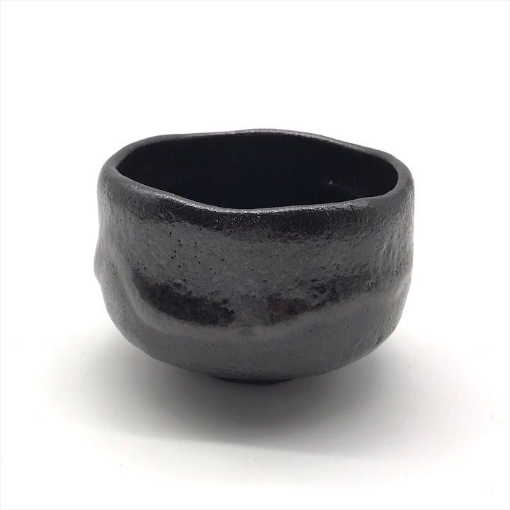 美品 黒茶碗 一楽造 煎茶道具 茶道具 茶器 古玩 古董 骨董 木箱付き