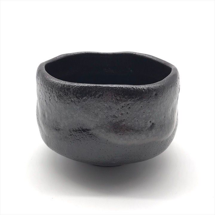 美品 黒茶碗 一楽造 煎茶道具 茶道具 茶器 古玩 古董 骨董 木箱付き